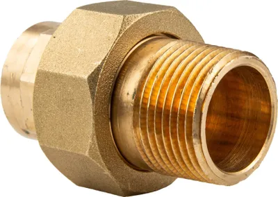 Produktbild von Rotguss-Lötfitting Verschraubung flachdichtend 15 mm x 1/2 Zoll AG - Typ 4331G, DVGW