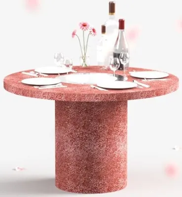 Produktbild von Casa Padrino Luxus Esstisch mit Bioethanol Kamin Ø 120 x H. 75 cm - Verschiedene Farben - Esszimmertisch - Gartentisch - Esszimmer Möbel - Garten Möbel - Luxus Möbel - Luxus Einrichtung