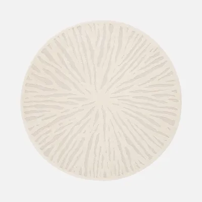 Produktbild von sweeek - Runder Teppich Ø160cm cremefarben - Creme