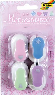 Produktbild von folia Motivstanzer "MINI" Ganzjahresmotive Set 1 (4 Stück)