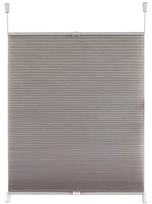 Produktbild von Deco4Me Wabenplissee Klemmfix ohne Bohren – Honeycomb Plissee, lichtdurchlässig & blickdicht – 80 x 220 cm, Hellgrau