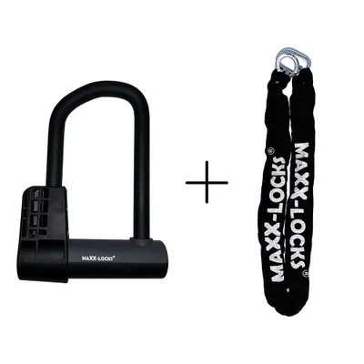 Produktbild von Maxx-Locks Huntly Bügelschloss - ART 2 - inkl. Kettenschloss - 100cm