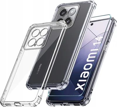 Zdjęcie produktu dla Etui do Xiaomi 14 ANTI-SHOCK CLEAR CASE PLECKI + Szkło OCHRONNE 9H