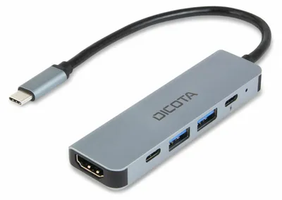 Immagine prodotto di Dicota USB-C 5-in-1 Video Hub 4K PD 100W silver