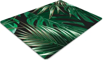 Produktbild von Stuhlunterlage Bürostuhlunterlage 120 cm x 90 cm Bodenmatte Bürostuhlunterlage - rote Blumen