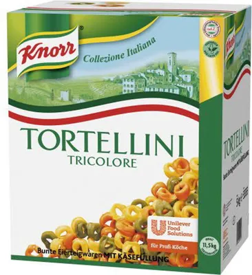 Produktbild von Knorr Tortellini Tricolore mit Käsefüllung italienische Nudeln 5000g