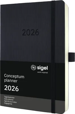Immagine prodotto di sigel Libro Calendario Conceptum 2026 ca. DIN A5 nero