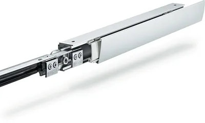 Produktbild von GEZE Schiebesyst.Levolan 60 60kg 2050mm Edelstahllook Glasflg.Kompletts. - 147168