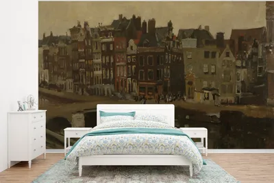 Produktbild von MuchoWow® Fototapete für Wohnzimmer oder Schlafzimmer Wandtapete Vinyl Motivtapete Das Rokin in Amsterdam - Gemälde von George Hendrik Breitner - 375x280 cm - Schlafzimmer tapete