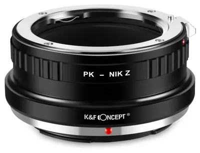 Obrázok produktu pre Adaptér Pentax PK na Nikon Z – adaptér pre objektívy – adaptér bajonetu – manuálne zaostrovanie – pre objektívy Pentax K – pre fotoaparáty Nikon Z