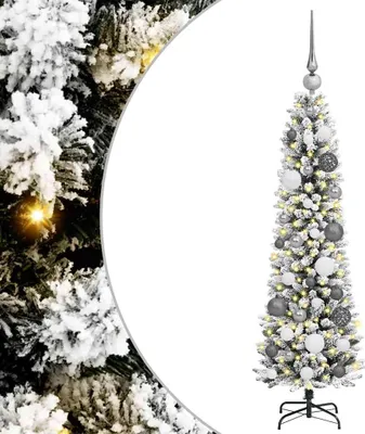 Obrázok produktu pre vidaXL Umelý vianočný stromček so 150 LED diódami so stojanom biely 120 cm