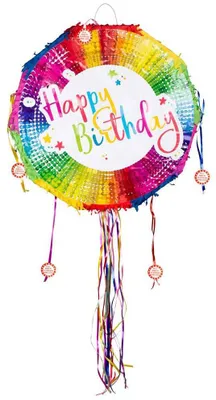 Produktbild von Boland Geburtstag Pinata Happy Birthday bunt Karton Papier Party