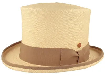 Mayser hangefertigter Zylinder aus Panamastroh mit UV-Schutz 80 in beige