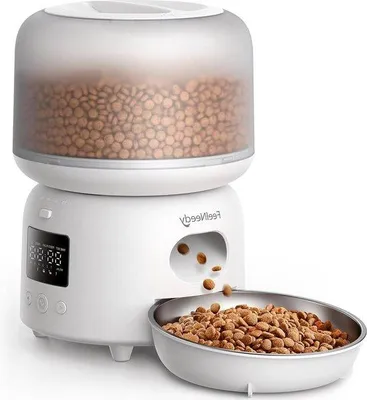Obrázok produktu pre Automatický podávač krmiva pre mačky, 6 jedál denne, nerezová oceľ, 3 litre