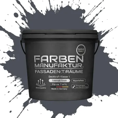 Produktbild von Farben Manufaktur Silikonharz-Fassadenfarbe – Schiefergrau RAL 7015 – 10 L