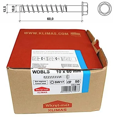 Immagine prodotto di Viti per calcestruzzo, 10 x 60 mm, confezione da 50
