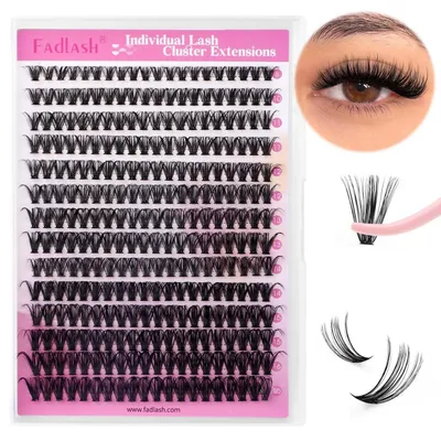 Produktbild von Wimpern-Cluster Extensions 40D 0.07-D Mischfach 8-16mm Schwarz