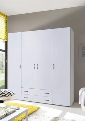 Produktbild von Schlafkontor Base Kleiderschrank Holzwerkstoff Dekorfolie 4 Türen 160x177x52 cm