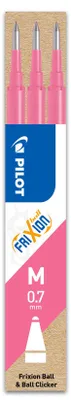 Produktbild von PILOT Ersatzmine FriXion Ball/Clicker 0.7 - 3er Set Tintenrollerminen, Pink