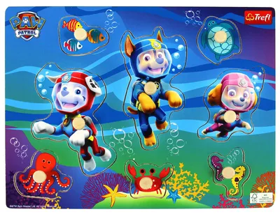 Zdjęcie produktu dla Drewniane Puzzle Sensoryczne Dla Malucha Dziecka Dopasywanka Psi Patrol
