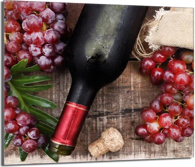 Produktbild von Herdabdeckplatte 60x52 Glaskeramikkochfeld Abdeckung Spritzschutz Glasplatte Deko Schneidebrett, Wein Holz