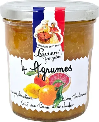 Produktbild von Lucien Georgelin Quatre Agrumes Fruchtaufstrich mit Apfel, 320g – Fruchtiger Genuss