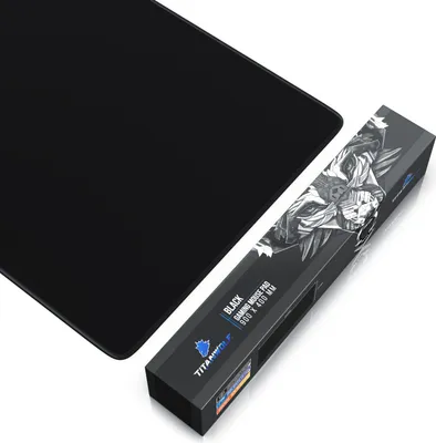 Image de Tapis de souris Titanwolf Gaming XXL, 900 x 400 x 3 mm, sous-main, lavable, dos antidérapant, vitesse & précision, noir