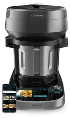 Produktbild von Cecotec Mambo CooKing Unique, 4,5 l, Kochen, Slow Cooking, Dampf, Stew, 17,8 cm (7"), Schwarz, Edelstahl, Edelstahl
