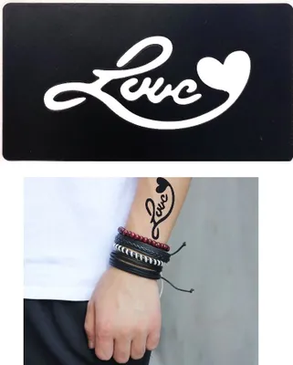 Produktbild von Henna Tattoo Schablone Airbrush Stencil Selbstklebend Love Herz