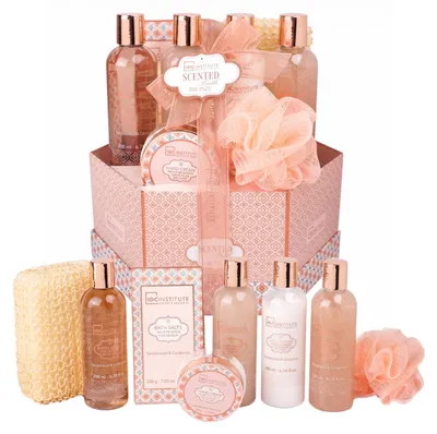 Productafbeelding van IDC Institute - Bronzen Geschenkgarnituur, 8-delig - Sandelhout - Luxe wellness set