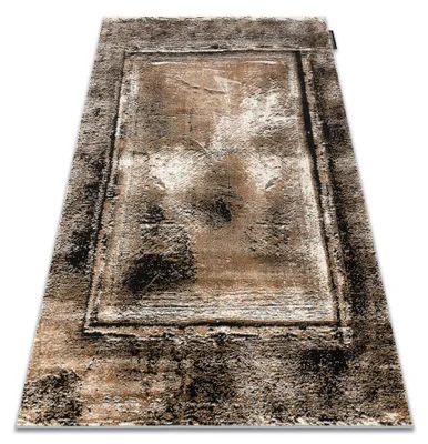 Produktbild von Modern DE LUXE Teppich 634 Rahmen vintage - Strukturell grau / gold Gelb 140x190 cm
