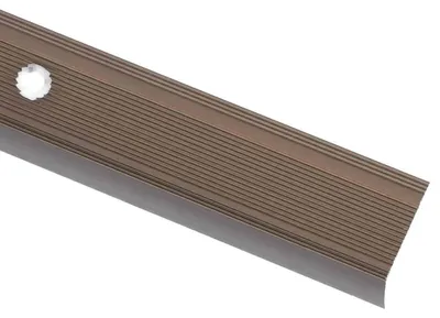 Image de vidaXL Nez de marche en L 5 pcs. Aluminium 100cm Marron