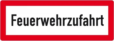 Produktbild von Schild I Hinweisschild Feuerwehrzufahrt, Aluminium RA0, reflektierend, 594x21...