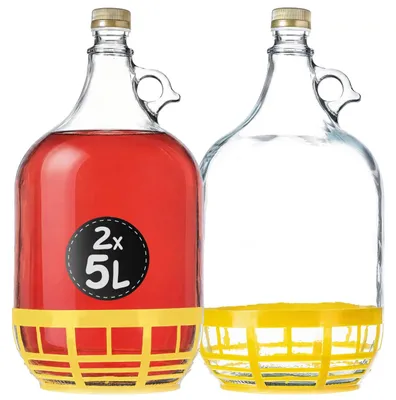 Produktbild von KADAX Weinballon, Glasballon für Wein, Weinfass aus glas, Gärballon, Fass für Wein aus Glas