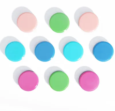 Productafbeelding van Magneten voor koelkast en whiteboard - 10 stuks in 5 kleuren