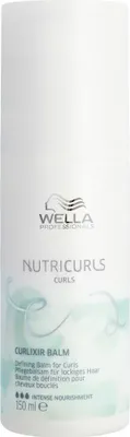 A white bottle of Wella Nutricurls Curls Curlixir Balm.