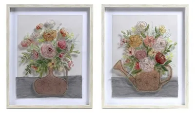 Bilderrahmen mit Glas, mehrfarbig, 60 x 70 x 17,5 cm