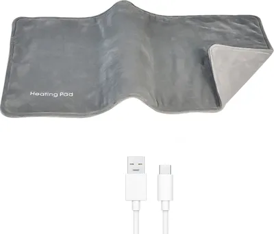 Produktbild von Heizdecke, USB-Heizung, automatische Abschaltung, sofortige Wärme zur Linderung von Rückenschmerzen und Krämpfen, großes Heizkissen für Nacken und Schultern, Trockenwärmetherapie