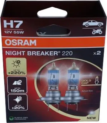 Zdjęcie produktu dla Osram Night Breaker 220 Żarówki samochodowe H7 12 V 55 W, 2 sztuki