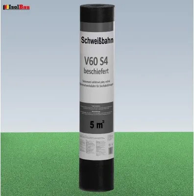 Produktbild von Isolbau Schweißbahn V60 S4 Glasvlieseinlage beschiefert GRÜN 5m2 Dachpappe Bitumenbahn 1 Rolle