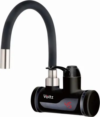 Obrázek produktu pro Ohřívač vody Oliver Voltz OV57100I, Nástěnný, 3300 W, 30–60 °C, Flexibilní silikonová hadice, IPX4, Černý