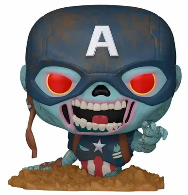 Productafbeelding van Funko Pop! Marvel: Marvel Zombies Seizoen 4 – Zombie Captain America - Vinyl verzamelfiguur - Cadeauidee - Officiële merchandise - Speelgoed voor kinderen en volwassenen