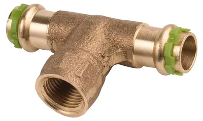 Produktbild von Kupfer Pressfitting SudoPress T-Stück Mittelgang IG 18 mm x R 1/2" x 18 mm
