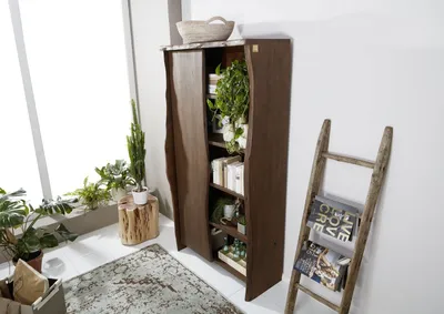 Produktbild von MASSIVMOEBEL24 Regal Akazie 105x45x204 braun lackiert PURE ACACIA #810