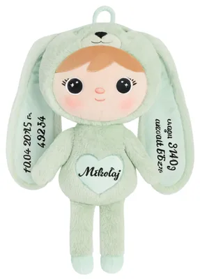 Produktbild von Metoo Kuscheltier Häschen 50 cm personalisiert Taufgeschenk