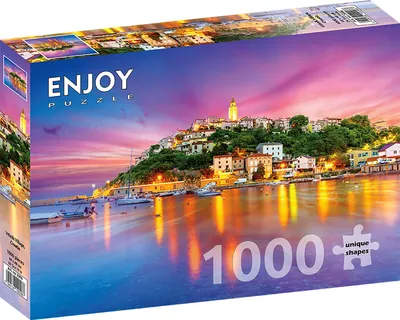 Immagine prodotto di Puzzle 1000 pezzi Enjoy – Villaggio di Vrbnik, Croazia