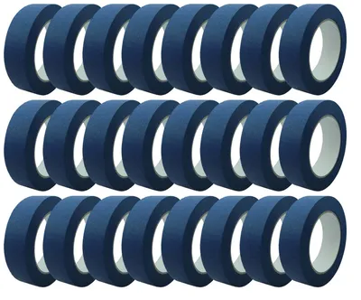 Produktbild von Profi Abdeckband Blau Feinkrepp 30mm x 50m für Maler & Lackierer - 32 Rollen Premium Malerkrepp