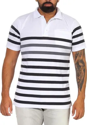 Produktbild von Herren Polo Shirt mit Brusttasche Kurz-Arm,  Weiß L