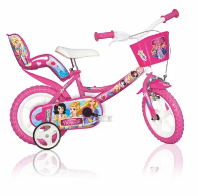Zdjęcie produktu dla F.lli Schiano Sch Princess 12" – Rower Dla Dziewczynek (3–5 Lat), Koła 12", Stalowa Rama, Z Akcesoriami – Kolor Różowy