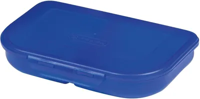 Produktbild von Brotdose 23x15,5x4cm blau Packung mit 2 Stück